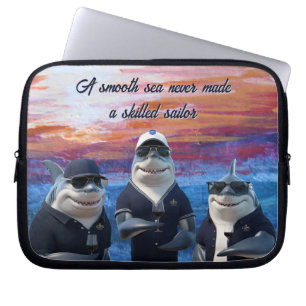 Nautische Notebook-Hüllen "Shark" Laptopschutzhülle