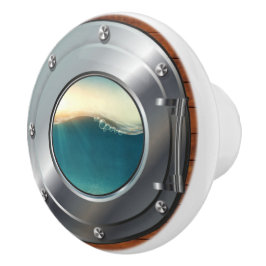 Nautische Porthole-Schubknöpfe Keramikknauf