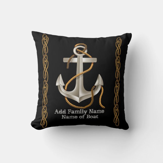 NAUTISCHE ROPE-Anker-Kissen-Geschenk Kissen (Vorderseite)