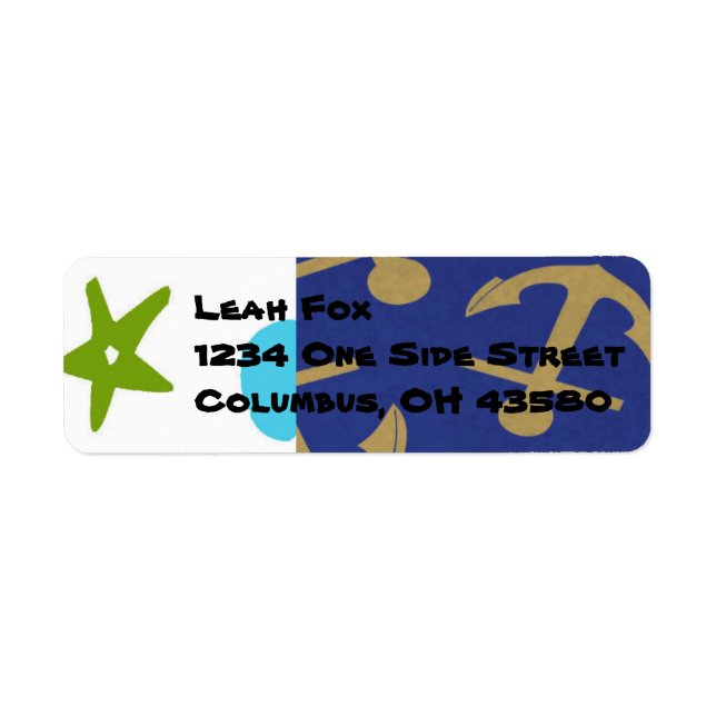 Nautische Rücksendeadressen-Aufkleber (Vorne)