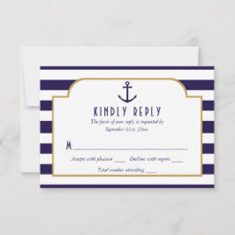 Nautische Seestreitkräfte und Ankerschulen RSVP Karte
