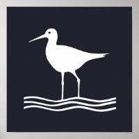 Nautische Silhouette CRANE BIRD |