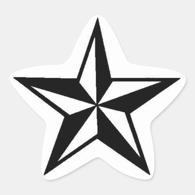 Nautische Sternaufkleber Stern-Aufkleber (Vorderseite)