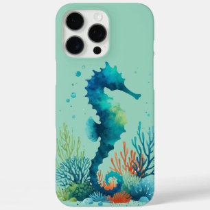 nautische/Strand-/Küsten-Seepferd-Kunst iPhone 16 Pro Max Hülle