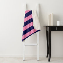 Nautische Streifen Navy Blue und Light Pink