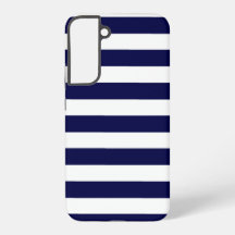 Nautische Streifen Navy Blue und White