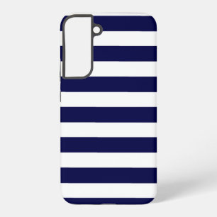 Nautische Streifen Navy Blue und White Samsung Galaxy Hülle