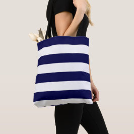 Nautische Streifen Navy Blue und White Tasche
