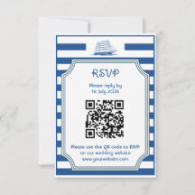 Nautische Streifen - RSVP-Karte