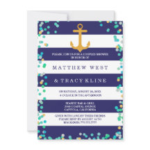 Nautische Streifen und Dots Paare Polterabend