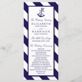 Nautische Streifen und Hochzeit des Navy Blue Anch Programm