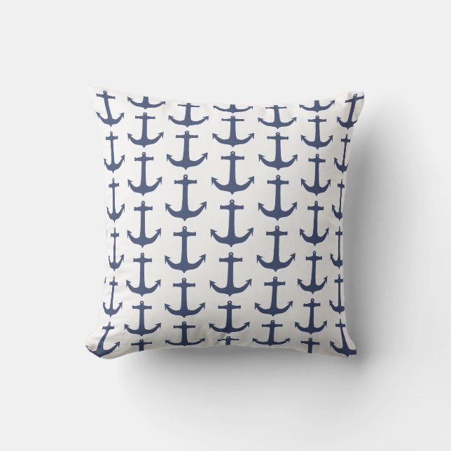 Nautische Thematik Anchor Navy Kissen Kissen (Vorderseite)