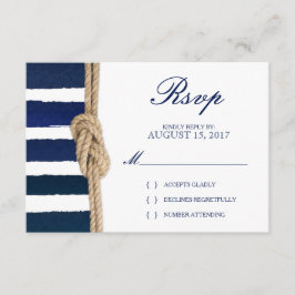 Nautische UAWG für die Marine und Wasserfarben RSVP Karte