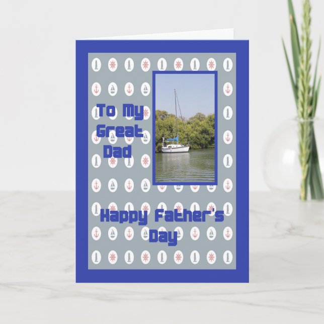 Nautische Vatertagskarte Karte (Vorderseite)