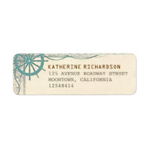 Nautische Vintage Adressetiketten