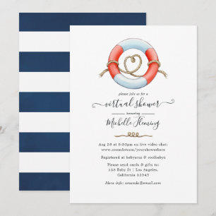 Nautische virtuelle Babyparty Einladung