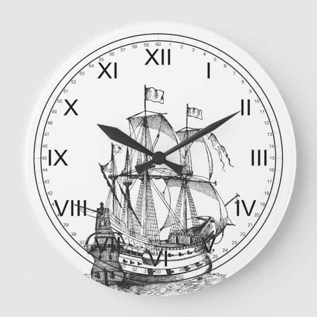 Nautische Wall-Uhren Große Wanduhr (Vorderseite)
