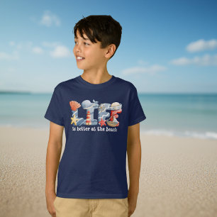 Nautische Wasserfarben-Lettering-Illustration T-Shirt