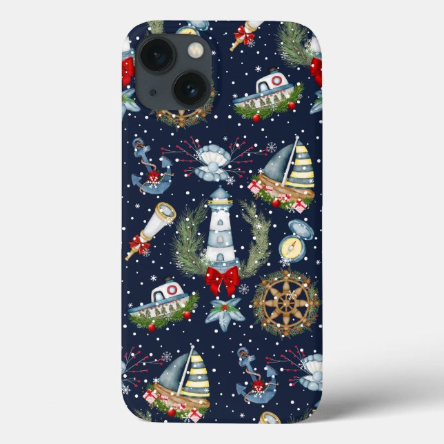 Nautische Weihnachten Case-Mate iPhone Hülle (Rückseite)