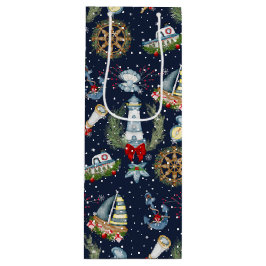 Nautische Weihnachten Geschenktüte Für Weinflaschen