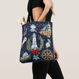 Nautische Weihnachten Tasche