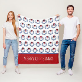 Nautische Weihnachtsbehältnisse mit Bögen Fleecedecke