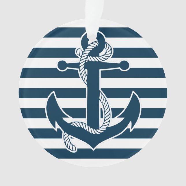 Nautische Weihnachtsschmuck Akrylanker Ornament (Vorderseite)