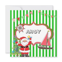 Nautische Weihnachtszeit-Party Einladung