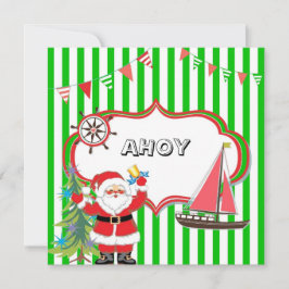 Nautische Weihnachtszeit-Party Einladung