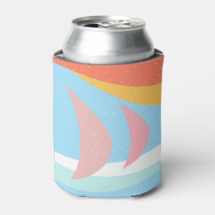 Nautische Yachten an Sea Modern Graphic Print Dosenkühler