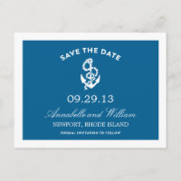 NAUTISCHER ANCHER | SAVE THE DATE POST-KARTE