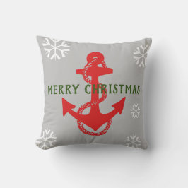 nautischer ANCHOR + SCHNEEFLAKEN MIT/NUR CHRISTMAS Kissen