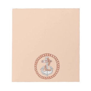 Nautischer Anker 1 Notepad Notizblock