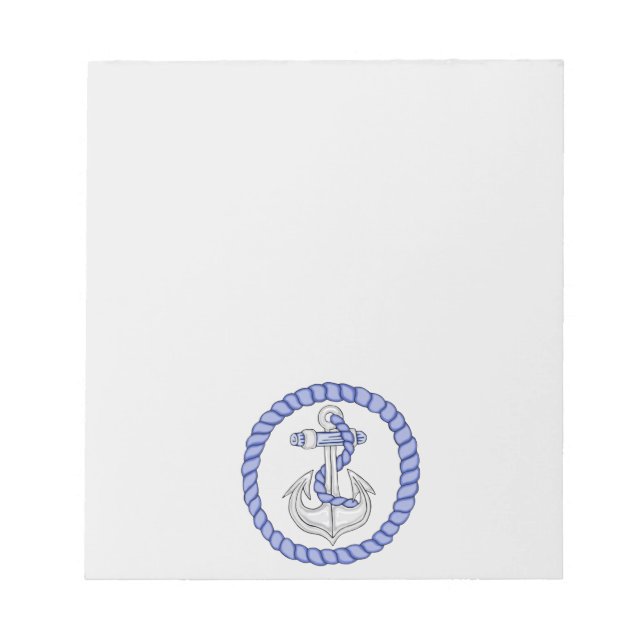 Nautischer Anker 2 Notepad Notizblock (Vorderseite)