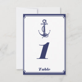Nautischer Anker auf Hochzeitseinlage der Marine Einladung