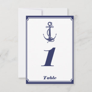Nautischer Anker auf Hochzeitseinlage der Marine Einladung