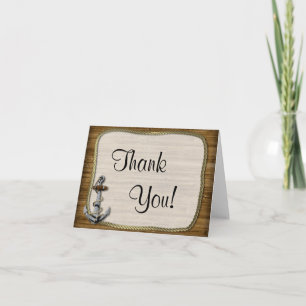 Nautischer Anker Dankeschön Dankeskarte