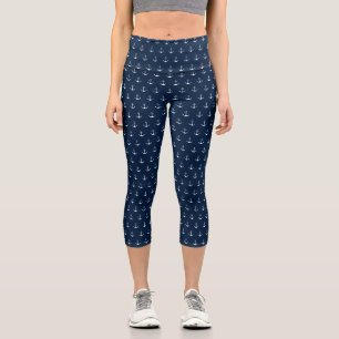 Nautischer Anker dunkelblau, niedlich Capri Leggings
