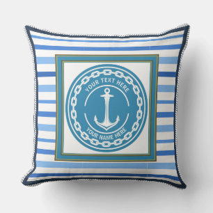 Nautischer Anker gestreift Küste Kissen