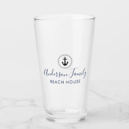 Nautischer Anker| Handgeschriebenes Family Beach H Glas