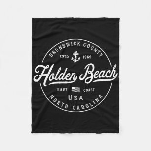 Nautischer Anker Holden Beach North Carolina Reise Fleecedecke