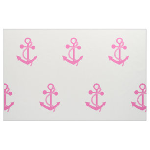 Nautischer Anker in heiß rosa Stoff