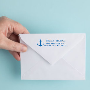Nautischer Anker Individuelle Name und Anschrift Permastempel