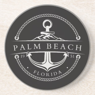 Nautischer Anker Palm Beach Florida 1951 Getränkeuntersetzer