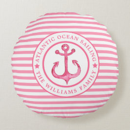 Nautischer Anker Rosa Personalisiertes Kissen