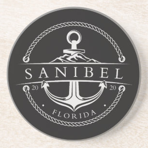 Nautischer Anker Sanibel Florida 2020 Getränkeuntersetzer
