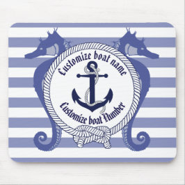 Nautischer Anker/Seepferd/Knoten/Name anpassen, # Mousepad