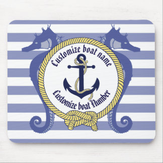 Nautischer Anker/Seepferd/Knoten/Name anpassen, # Mousepad