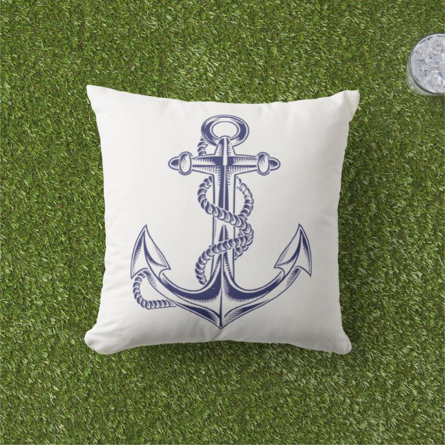 Nautischer Anker und rosa weißes Kissen (Golfball-Marker)