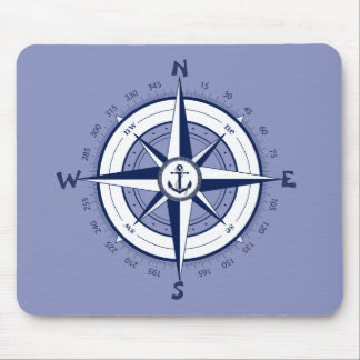 Nautischer Anker, Wasserkompass, keltischer Kreis Mousepad
